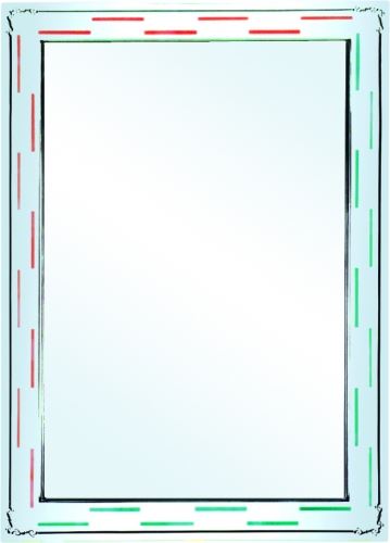 Gương phòng tắm thiết kế hoa văn kích thước 60×80 Đình Quốc DQ 3176