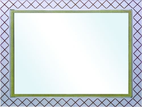 Gương phòng tắm thiết kế hoa văn – mài lõm kích thước 60×80 Đình Quốc DQ 7108