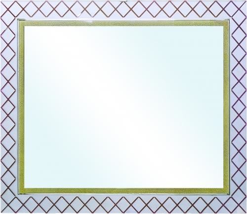 Gương phòng tắm thiết kế hoa văn – mài lõm kích thước 80×100 Đình Quốc DQ 7109