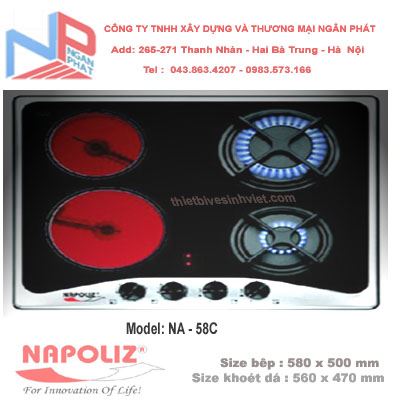 Bếp điện hồng ngoại kết hợp gas Napoliz NA58C