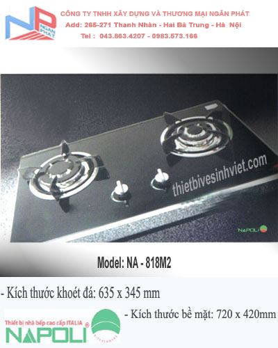 Bếp gas âm Napoli NA-818M2