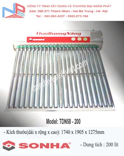 Thái dương năng Sơn Hà TDN58-200(Ф58)