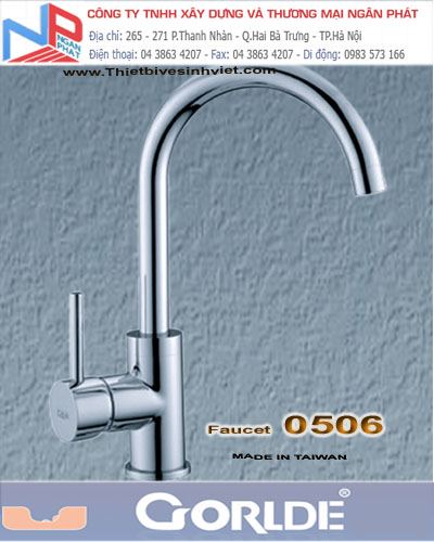 Vòi bếp gắn chậu nóng lạnh Gorlde 0506