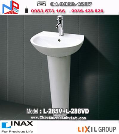 Bộ chậu rửa Lavabo chân dài Màu trắng Inax L-285V+L-288VD