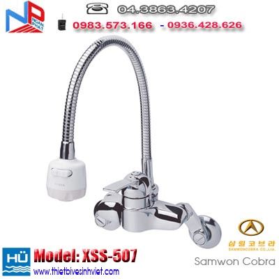 Vòi bếp rửa bát nóng lạnh nhập khẩu Hàn Quốc Samwon XSS-507