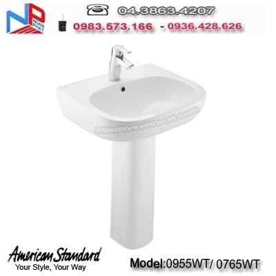 Chậu rửa + chân Lavabo Americanstandard 0956-WT/ 0775-WT