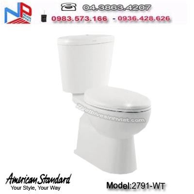 Bồn cầu 2 khối American Standard 2791-WT