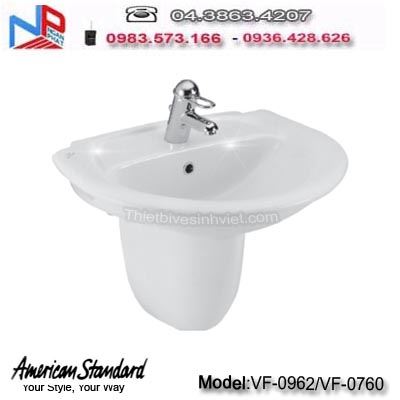 Chậu rửa + chân Lavabo Americanstandard VF-0962/ VF-0760