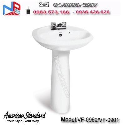 Chậu rửa + chân Lavabo Americanstandard VF-0969/ VF-0901