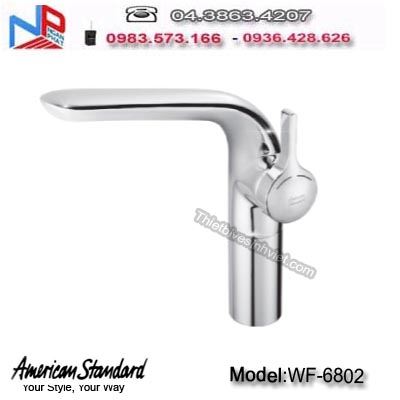 Vòi lavabo 01 chân cao cổ nóng lạnh  Americanstandard WF-6802