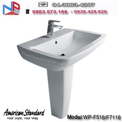 Chậu rửa + chân Lavabo Americanstandard WP-F518/ F7118