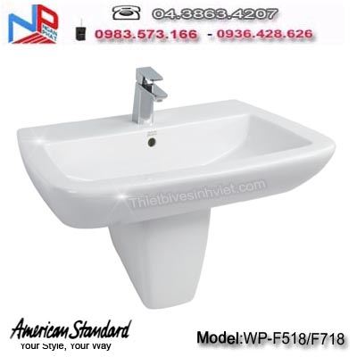 Chậu rửa + chân Lavabo Americanstandard WP-F518/ F718
