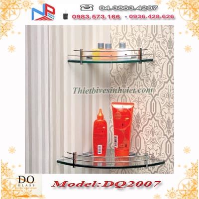 Phụ kiện phòng tắm – Kệ kính góc  2 tâng Đình Quốc DQ2007