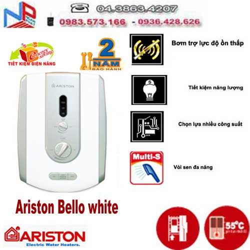 Bình nóng lạnh trực tiếp Ariston Bello (Màu trắng Không bơm)