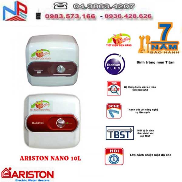 Bình nóng lạnh Ariston Nano series 10L