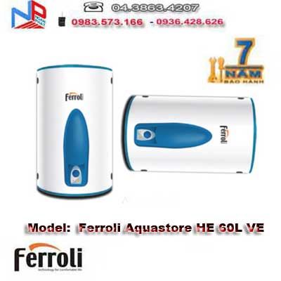 Bình nóng lạnh Ferroli Aquastore HE 60L VE (Đặt sàn ngang hoặc đứng)