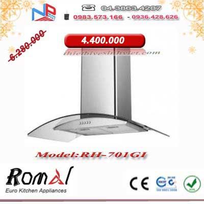 Máy hút mùi ống cong Romal RH-701GI