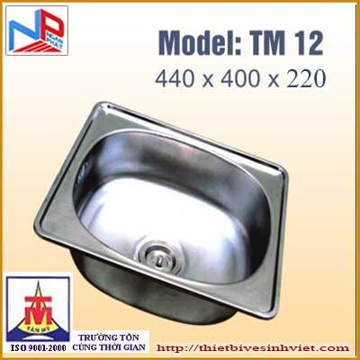 Chậu rửa bát Tân Mỹ 1 hố Inox không bàn TM12