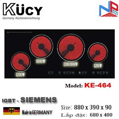 Bếp hồng ngoại 04 nồi nấu Kucy IGBT-SIEMENS Germany KE-464