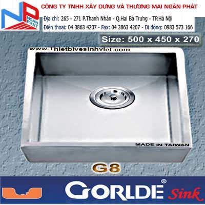 Chậu rửa bát 1 hố hộp vuông Gorlde G8