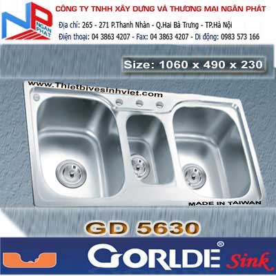 Chậu rửa bát 3 hố Gorlde GD5630