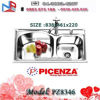 Chậu rửa bát  INOX Picenza 2 hố không bàn PZ8346
