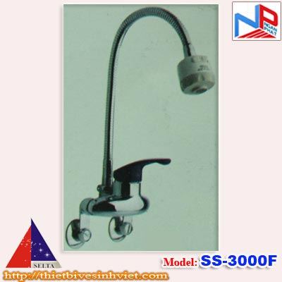 Vòi rửa bát Selta nóng lạnh cắm tường SS-3000F