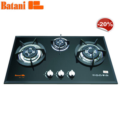 Bếp gas âm Batani BA-73S (3 lò nấu  Khay tròn)