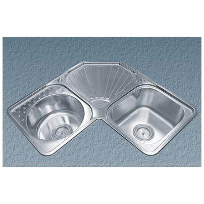 Chậu rửa bát 2 hố Gorlde GD5409 đặt góc