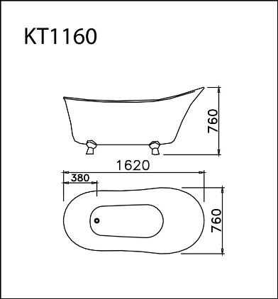 Bồn tắm Caesar KT1160