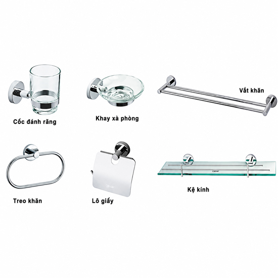 Bộ phụ kiện phòng tắm Đình Quốc DQ 8010