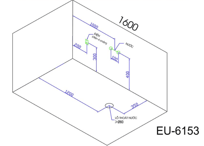 bản vẽ kỹ thuật bồn tắm massage Euroking EU-6153