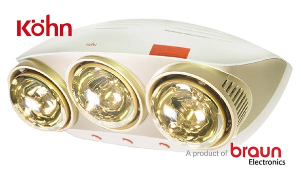 Đèn sưởi nhà tắm Braun Kohn KU03G Đèn sưởi nhà tắm Braun Kohn KU03G