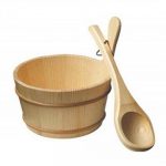 Bộ xô gáo gỗ dùng cho phòng xông hơi