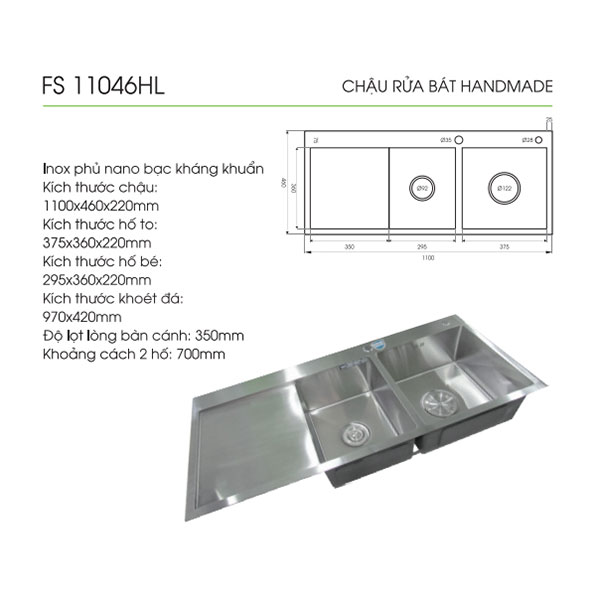 Chậu rửa bát Faster FS 11046HL