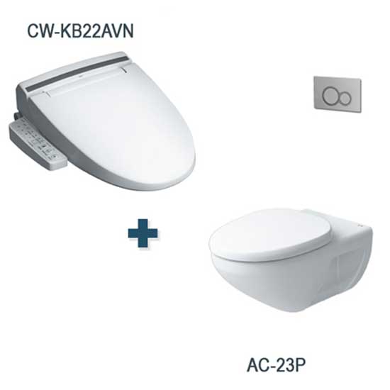 Bồn cầu nắp rửa điện tử Inax AC-23P+CW-KB22AVN