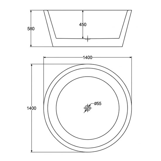 Bồn tắm EU Design MF-1458 Bồn tắm EU Design MF-1458