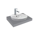 Chậu rửa lavabo Viglacera V26 đặt trên bàn