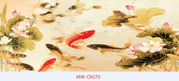 Gạch tranh cá chép Anh Khang ANK-CN173