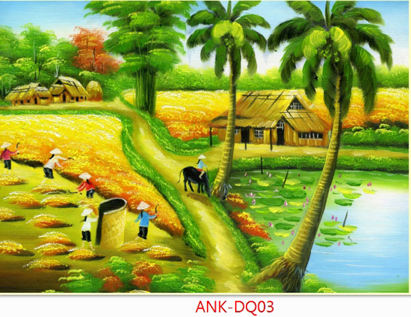 Gạch tranh cánh đồng Anh Khang ANK-DQ03