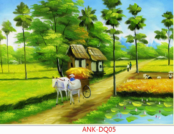 Gạch tranh cánh đồng Anh Khang ANK-DQ05