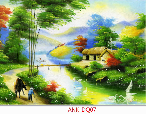 Gạch tranh cánh đồng Anh Khang ANK-DQ07