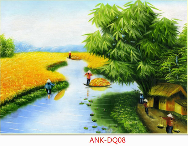 Gạch tranh cánh đồng Anh Khang ANK-DQ08