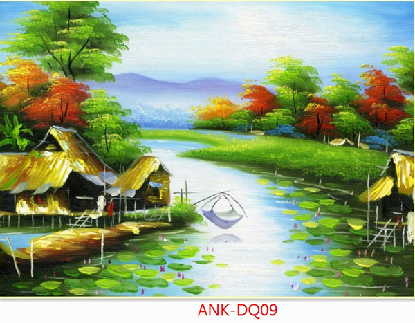 Gạch tranh cánh đồng Anh Khang ANK-DQ09