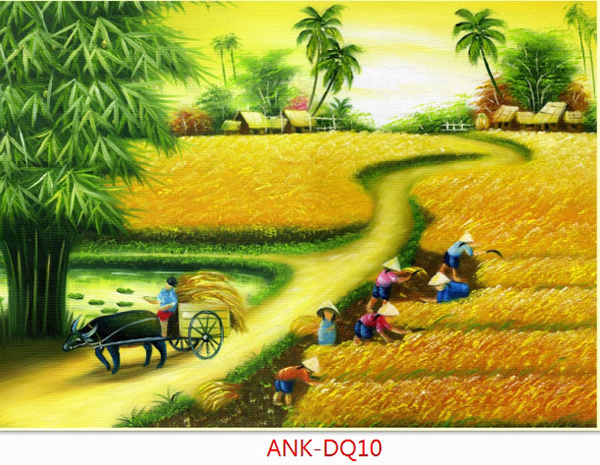 Gạch tranh cánh đồng Anh Khang ANK-DQ10