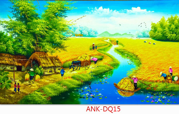 Gạch tranh cánh đồng Anh Khang ANK-DQ15