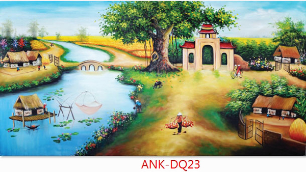 Gạch tranh cánh đồng Anh Khang ANK-DQ23