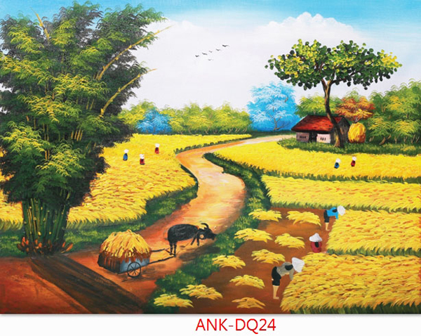Gạch tranh cánh đồng Anh Khang ANK-DQ24