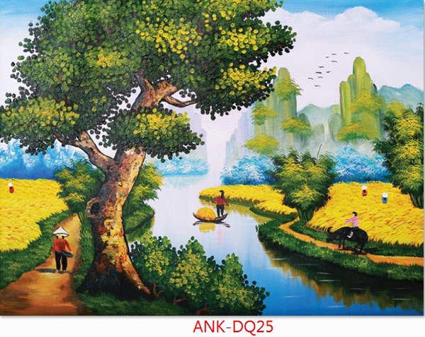 Gạch tranh cánh đồng Anh Khang ANK-DQ25