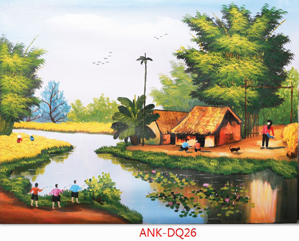 Gạch tranh cánh đồng Anh Khang ANK-DQ26